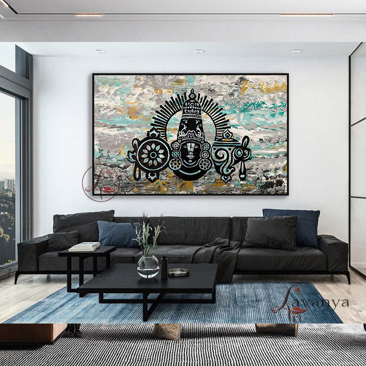 Lord Tirupati Balaji Painting | Spiritual Hindu Artwork for Home