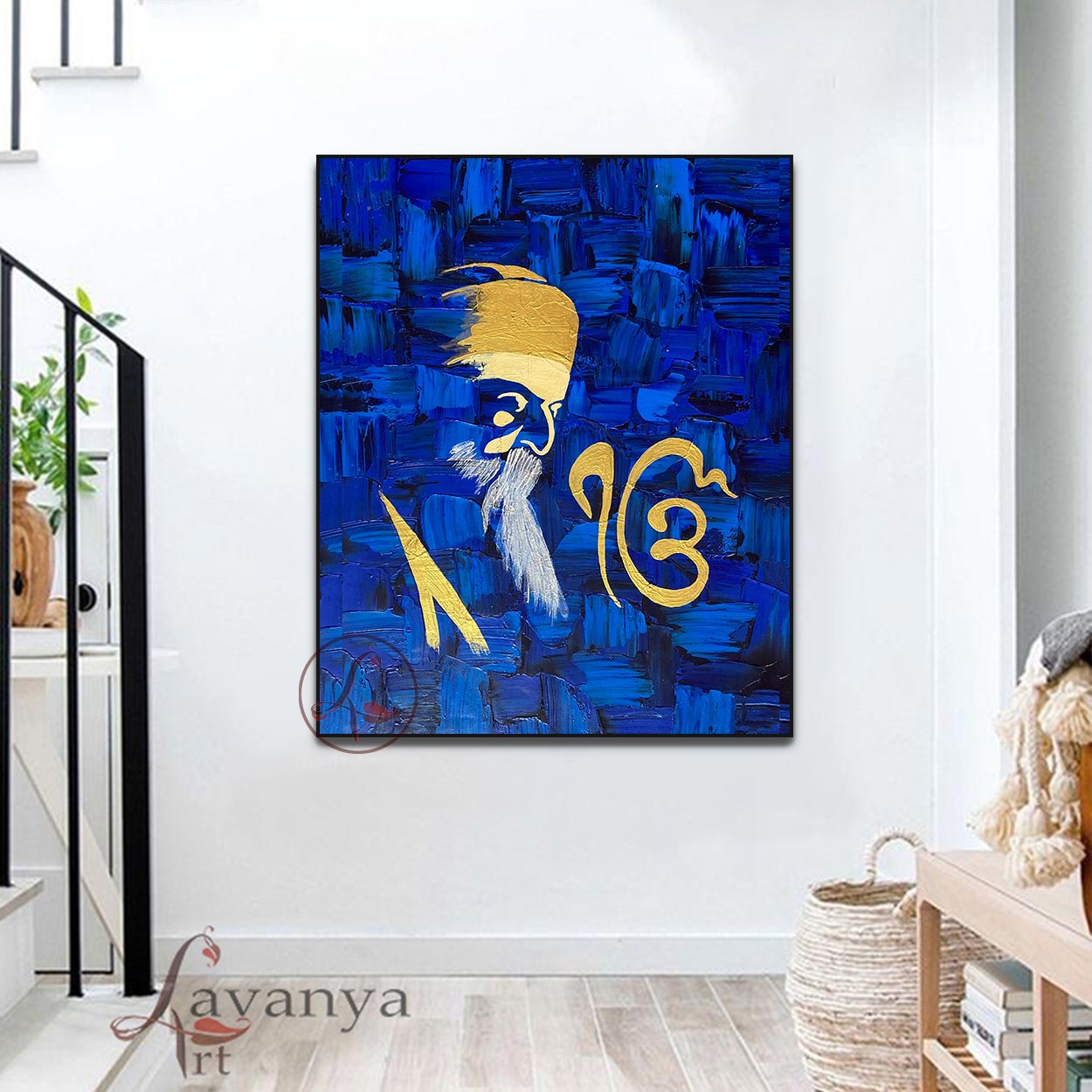 Abstract Guru Nanak Painting | Sikh Decor Art