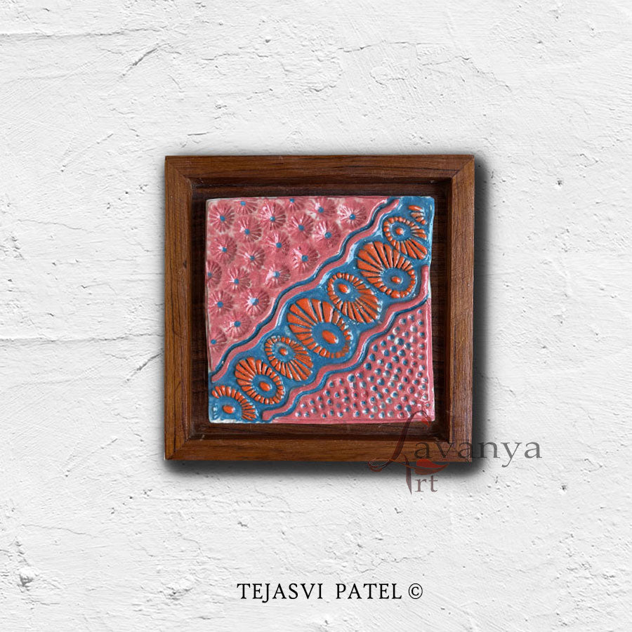 Bring home unique ceramic wall art by Indian artist Tejasvi Patel at Lavanya Art Studio, designed to elevate modern and boho interiors.