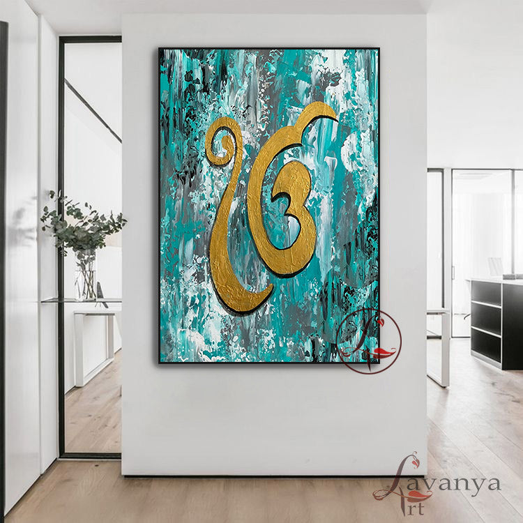 Ek Onkar Abstract Art | Original Sikh Canvas Painting