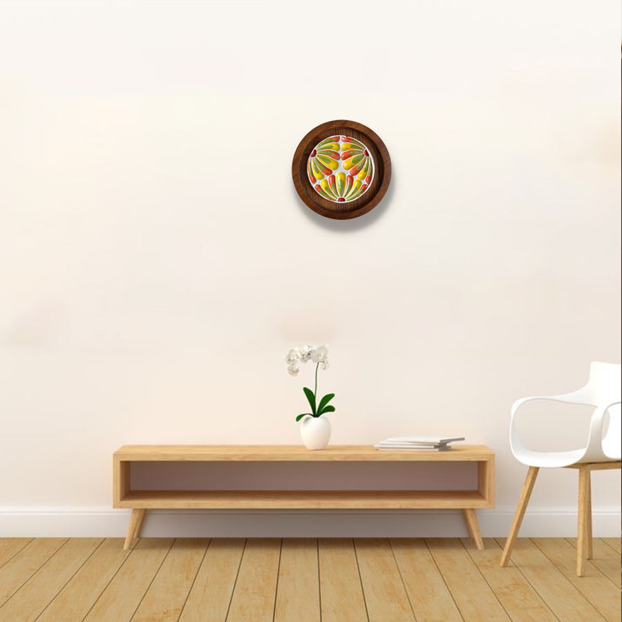 Ceramic Wall Hanging | Handmade Tile Framed Boho Wall Art