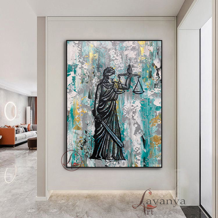 Lady Justice Art | Abstract Lawyer Office Decor
