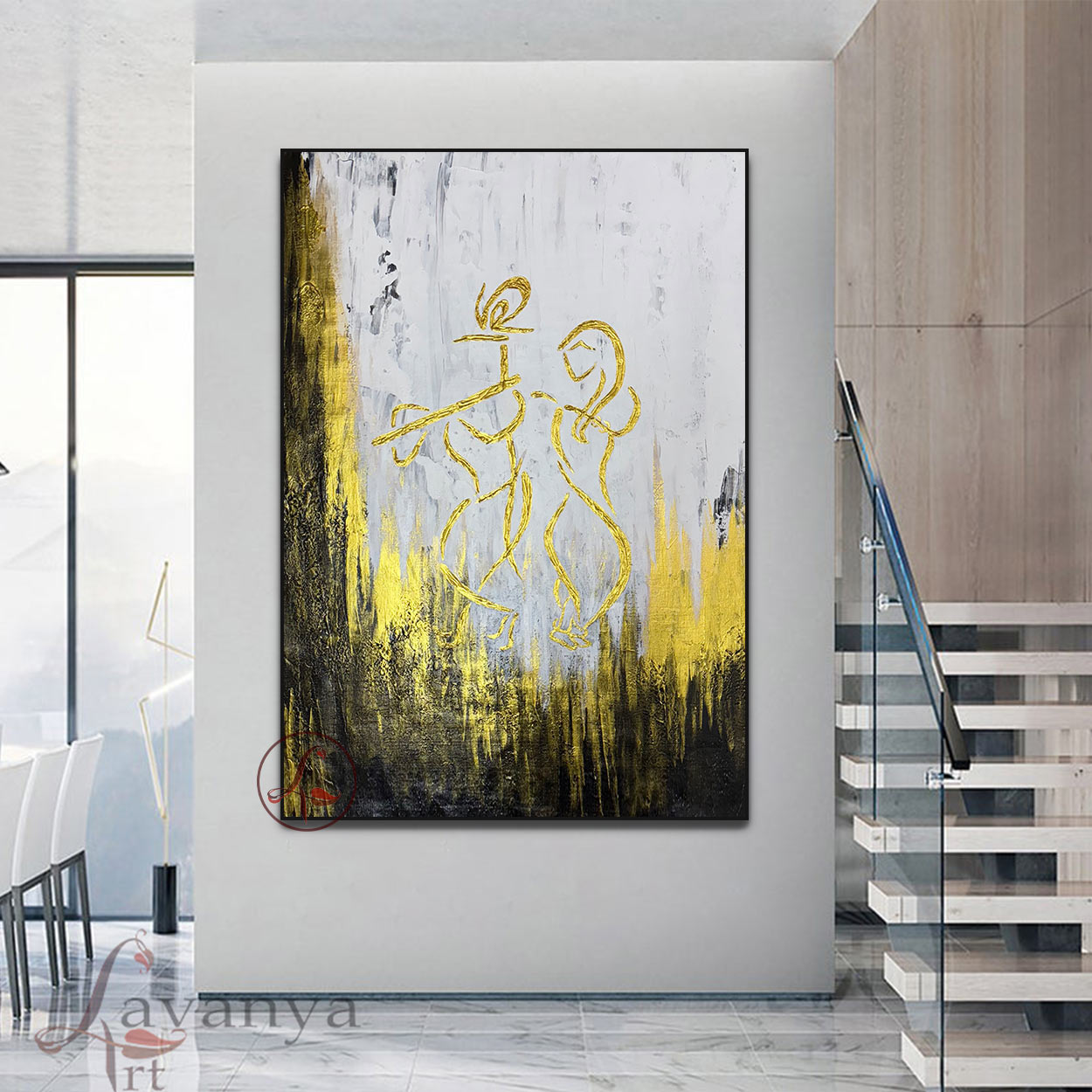 Fine art Krishna painting handcrafted by Tejasvi Patel with premium quality materials.