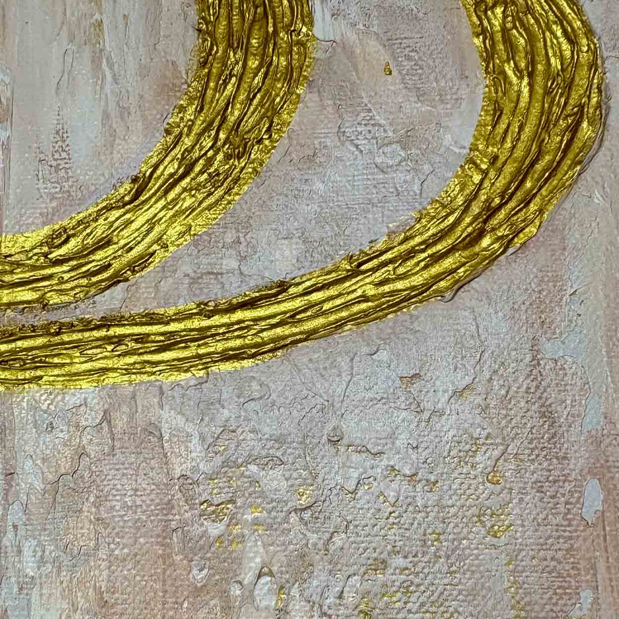 Gold Ganesha Painting | Minimalist Abstract Indian Wall Art