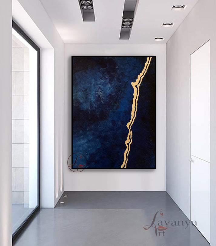 Textured Gold Leaf Painting | Modern Canvas Art