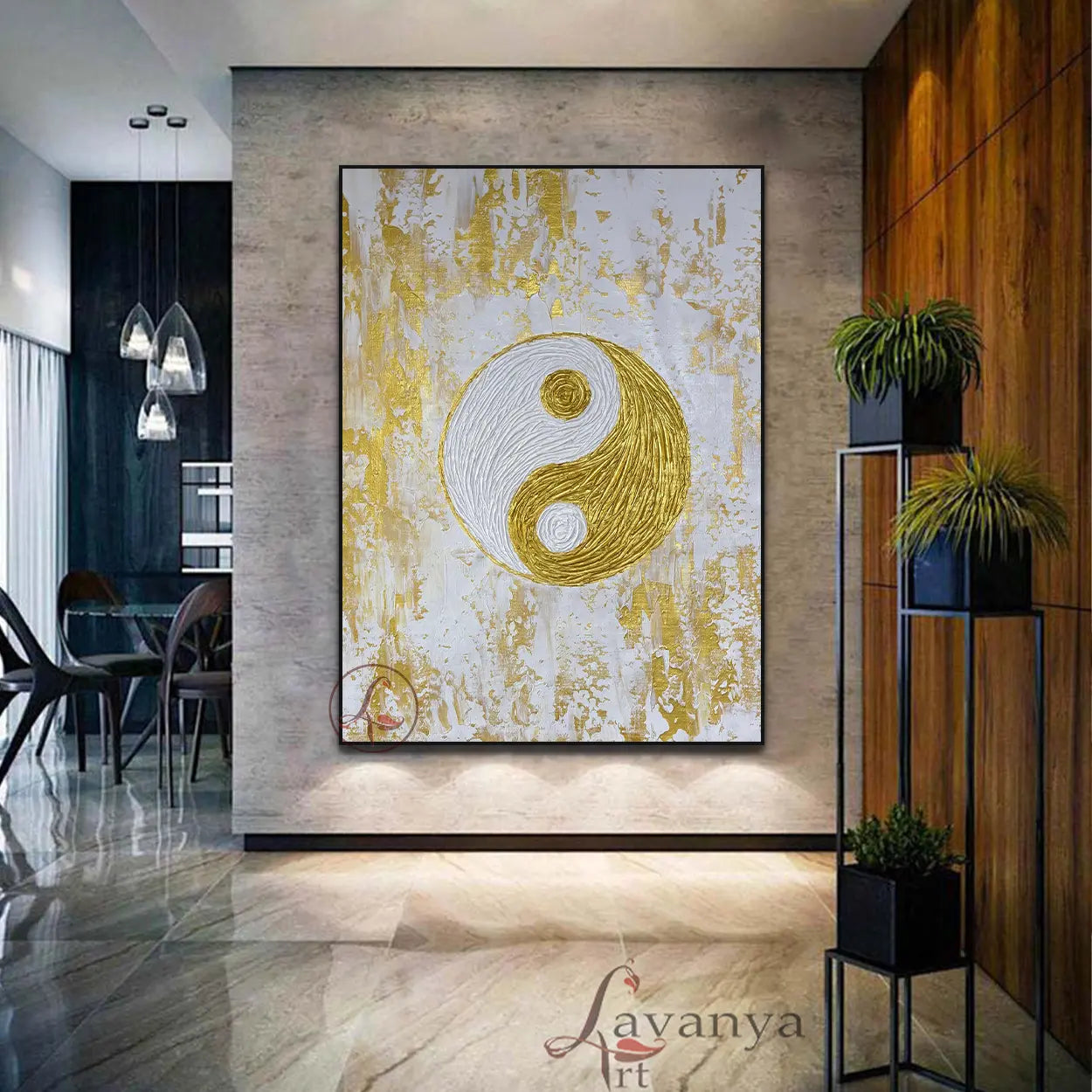Yin Yang Symbol Painting | Abstract Spiritual Wall Art
