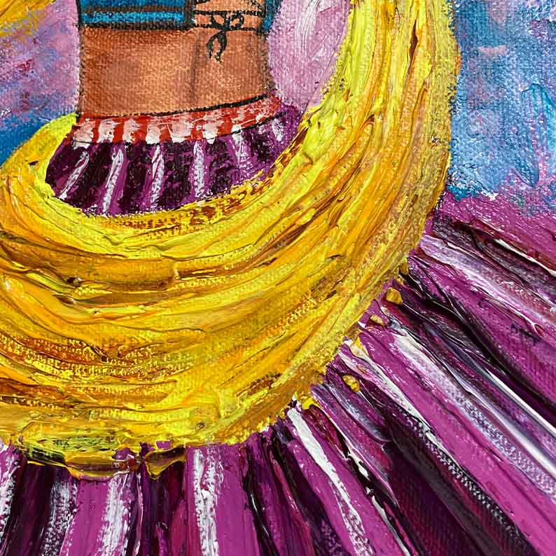 Ghoomar Dance Art | Indian Woman Canvas Wall Decor