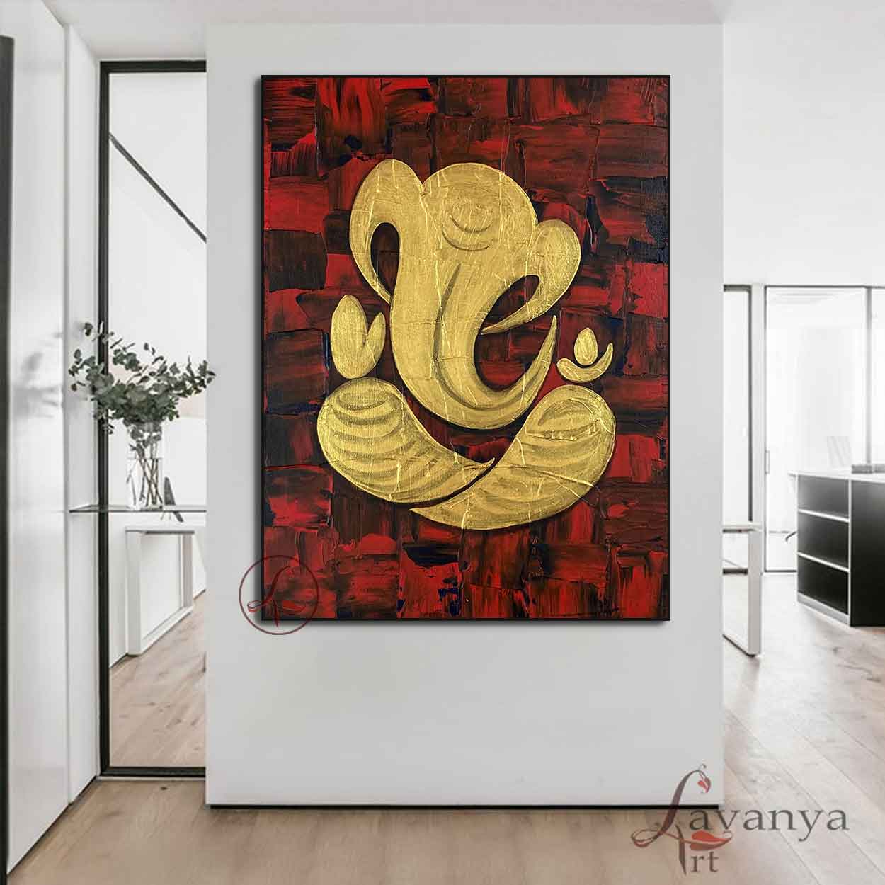 Abstract Ganesha Painting | Indian Modern Wall Art