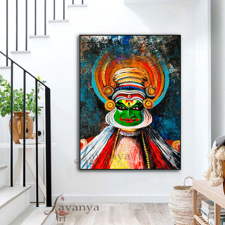 Original Kathakali Painting | Indian Cultural Wall Art