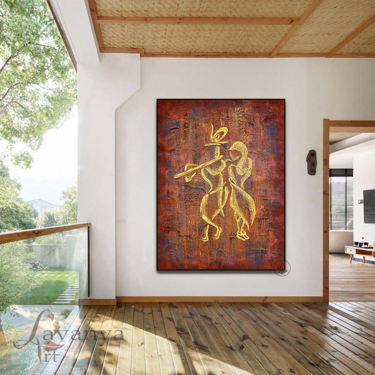 Krishna painting for Indian decor featuring handcrafted textures and modern elegance.