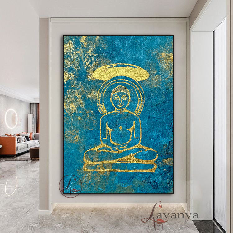 Mahavir Swami Wall Art | Jain Painting | Indian Decor
