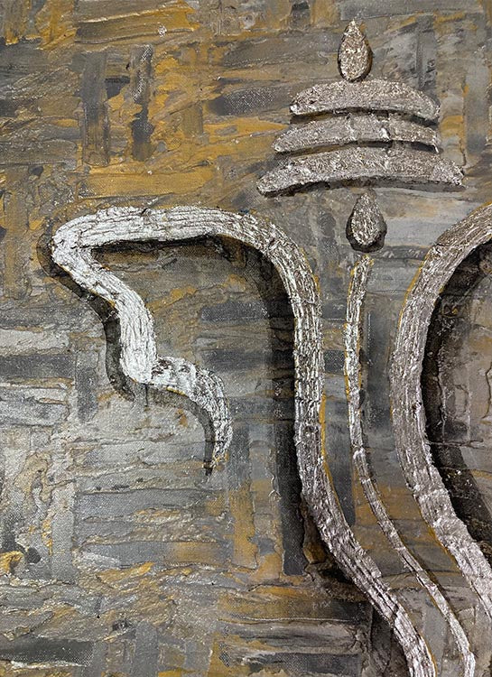 Textured Ganesha Painting | Handmade Indian Art