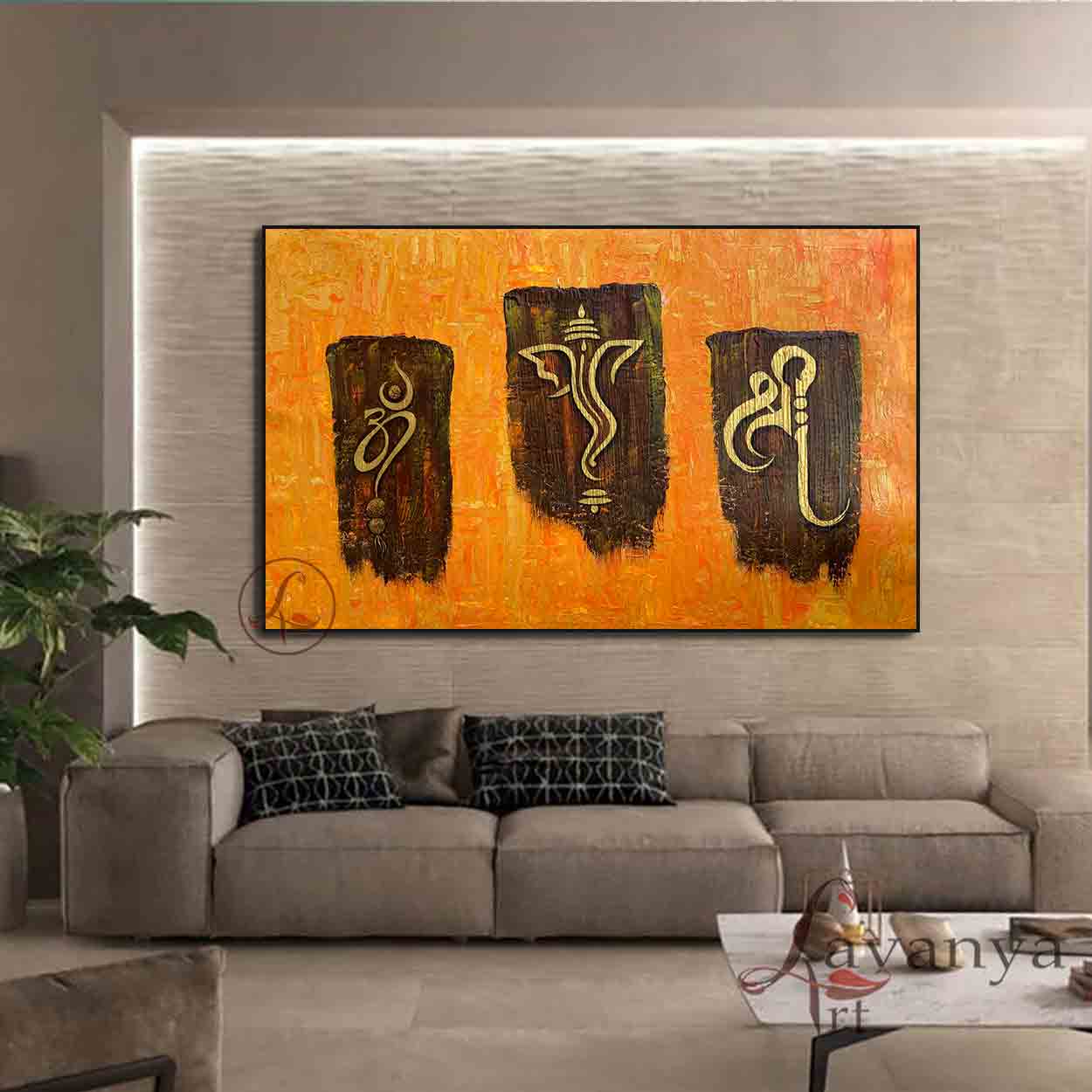 Ganesha, Om, Shree Wall Art | Modern Indian Painting