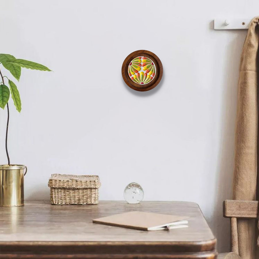 Ceramic Wall Hanging | Handmade Tile Framed Boho Wall Art