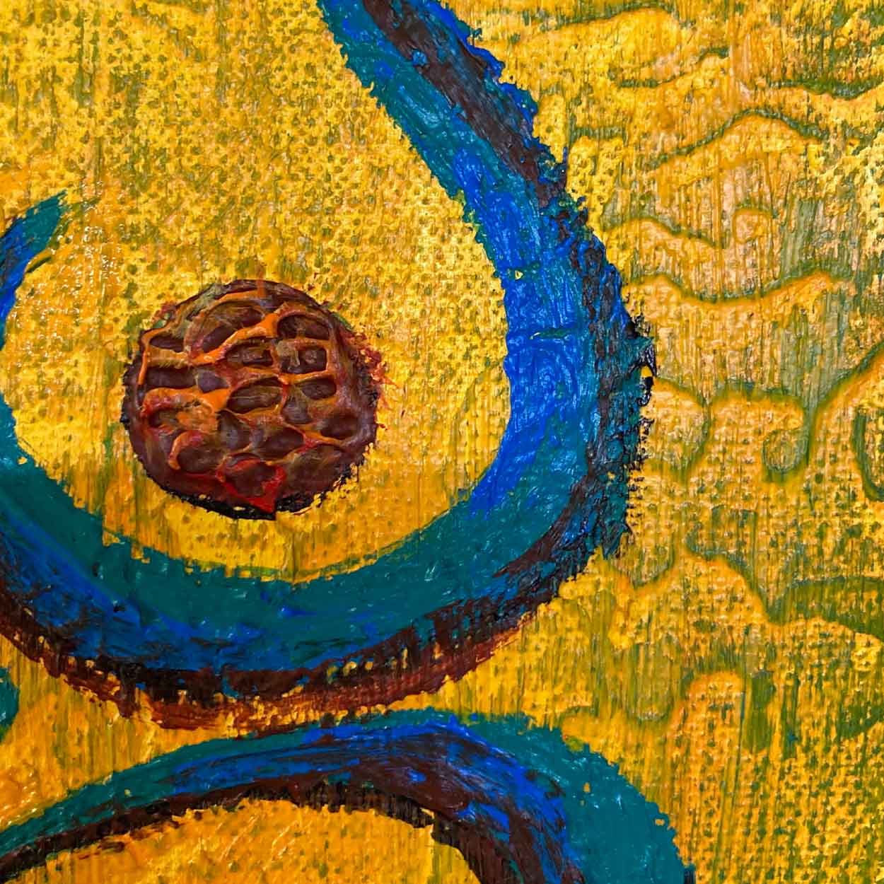 Abstract Om Canvas Painting | Modern Indian Art