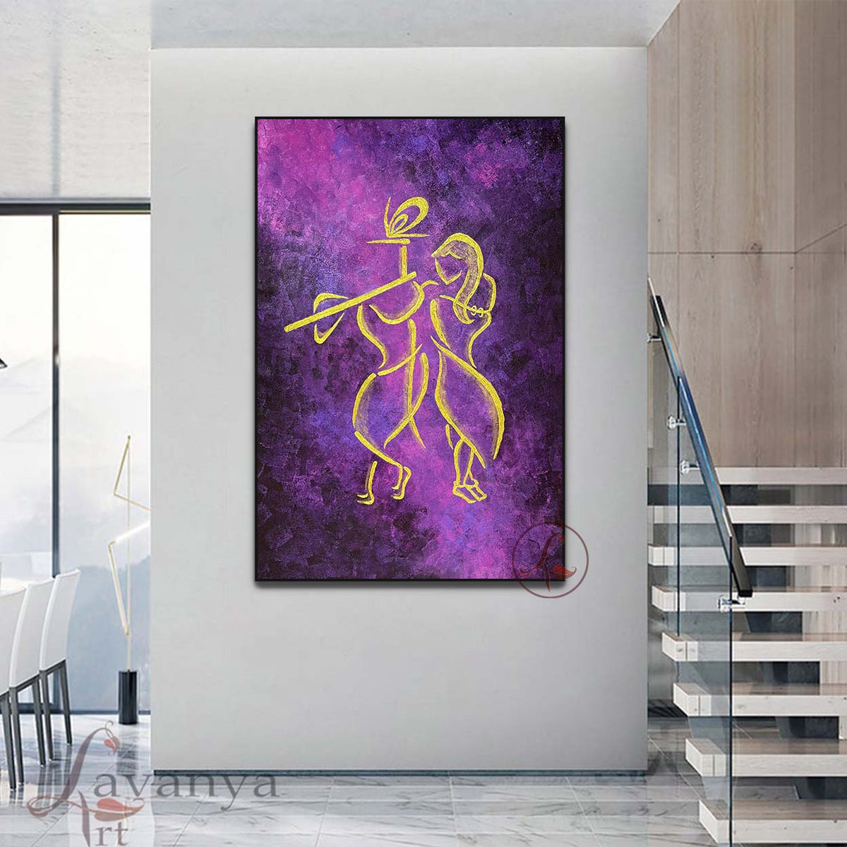 Original Krishna artwork created on premium canvas by Indian artist Tejasvi Patel.