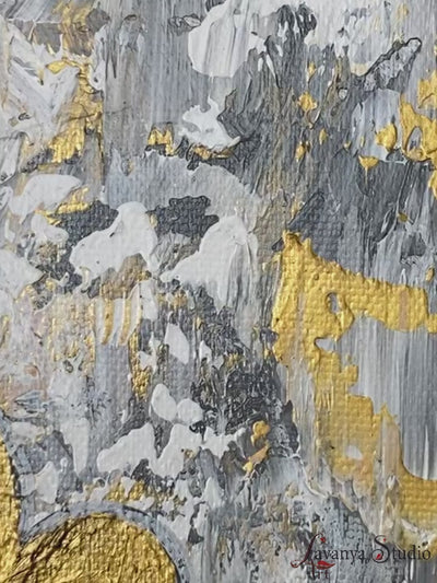 Satisfying process video of an abstract Ganesha canvas painting.