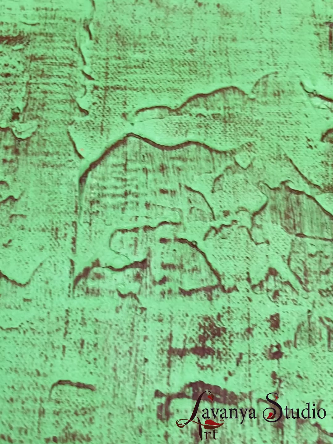 Indian spiritual art video, textured Ganesha painting studio process.