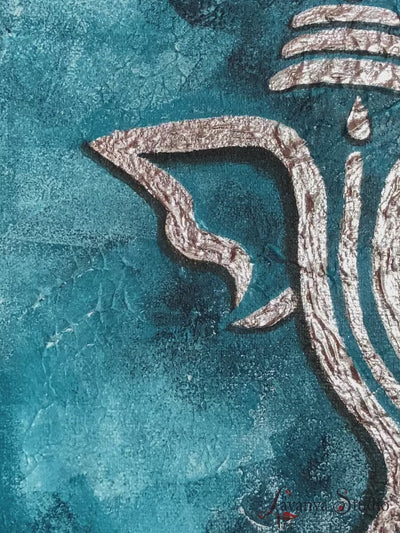 Hindu wall decor Ganesha painting, acrylic texture technique video