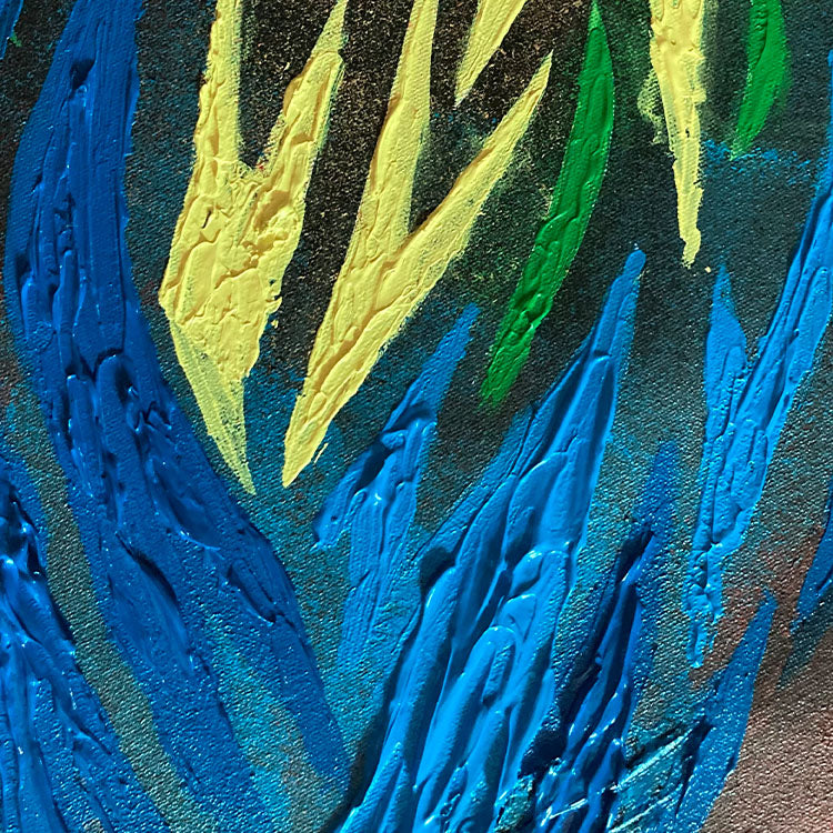 Macaw Artwork | Original Parrot Canvas Painting Decor