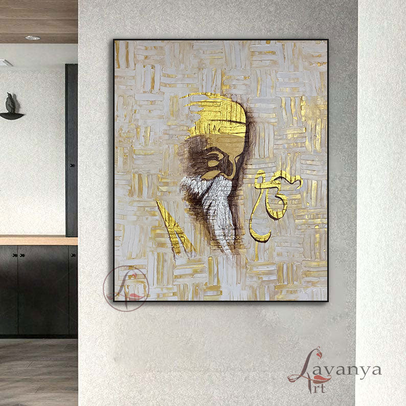 Guru Nanak Art | Sikh Spiritual Home Wall Decor