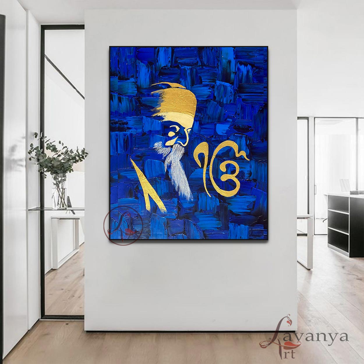 Abstract Guru Nanak Painting | Sikh Decor Art
