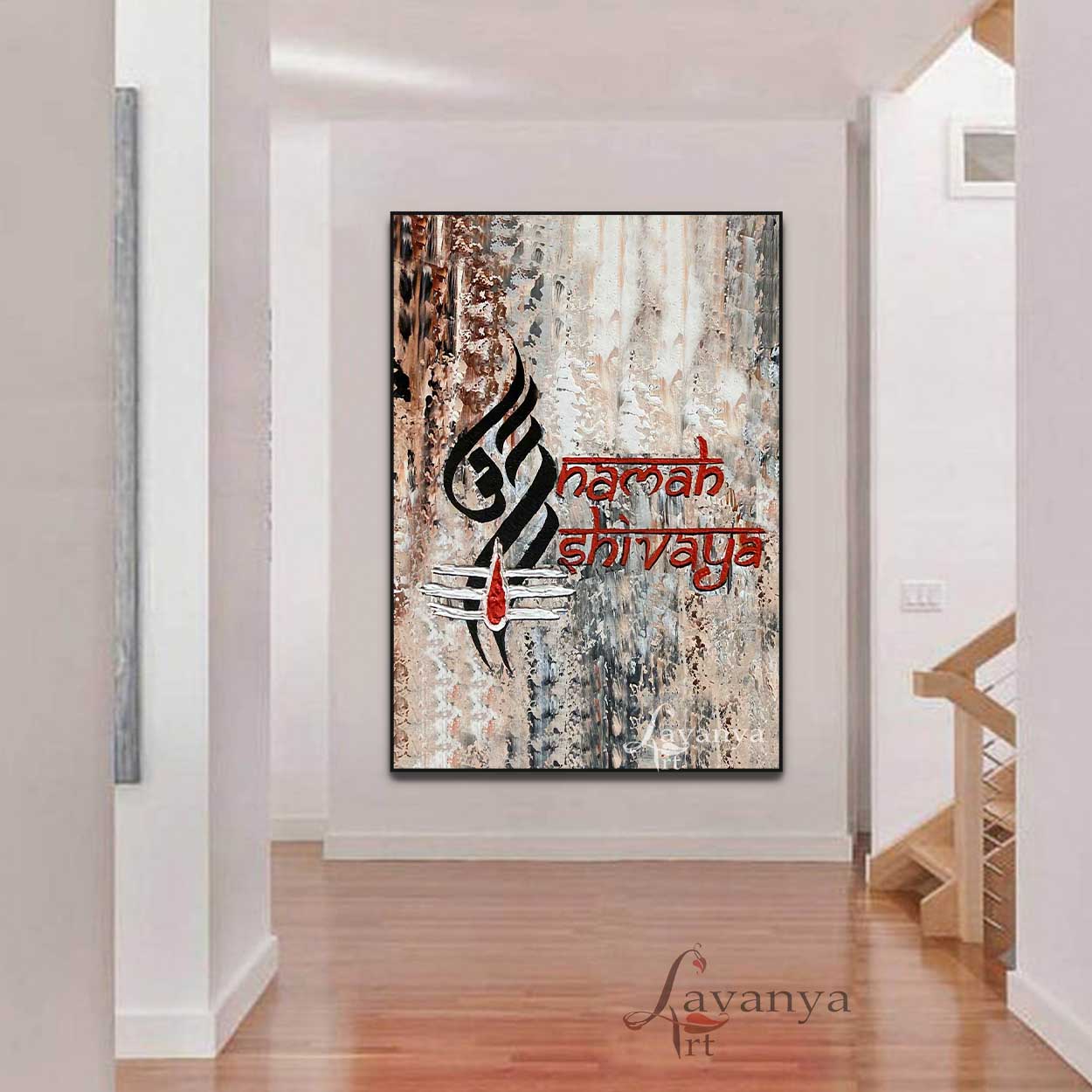 Custom Order | Set of 2 Painting | Shiva and Krishna Abstract Art on canvas | White and Gold