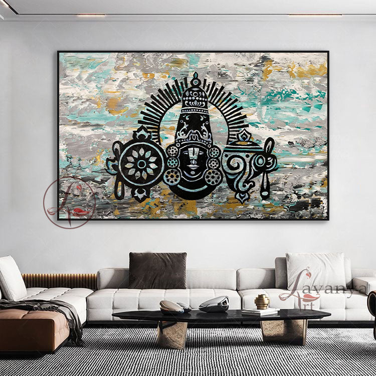 Lord Tirupati Balaji Painting | Spiritual Hindu Artwork for Home