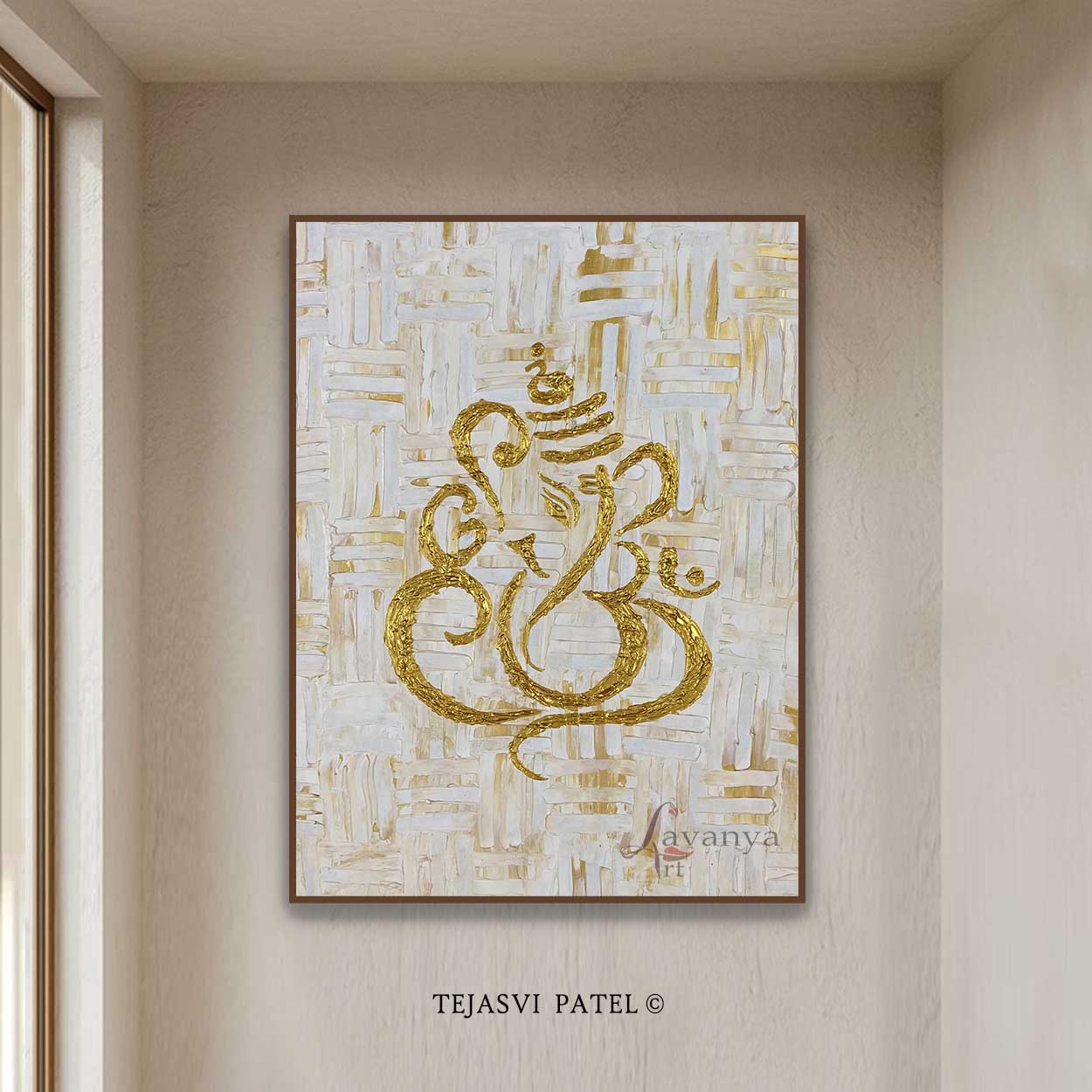 Ganesha Art | Minimalist Abstract Indian Wall Decor