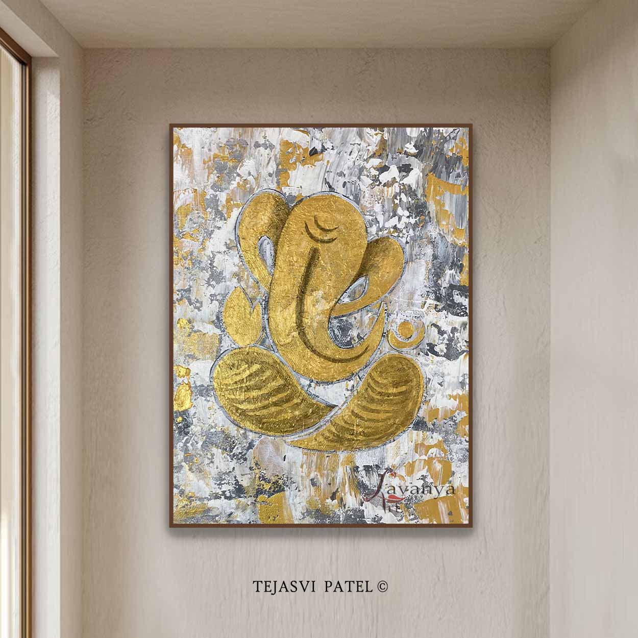 Abstract Ganesha Painting | Indian Modern Wall Art
