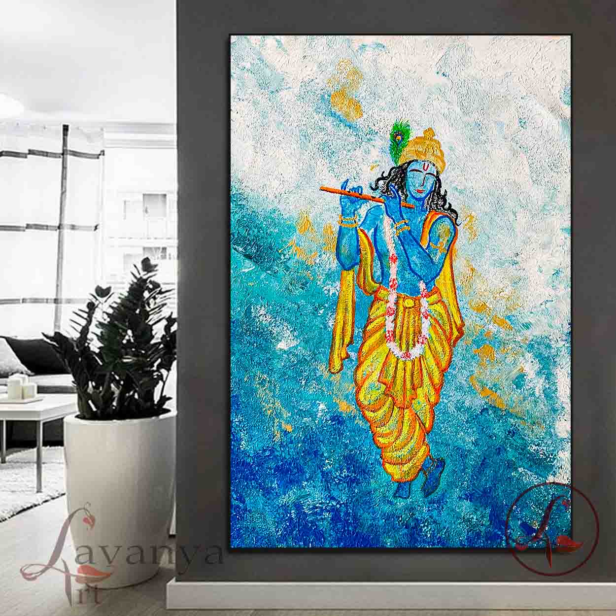 krishna Abstract Art : Govinda - krishna