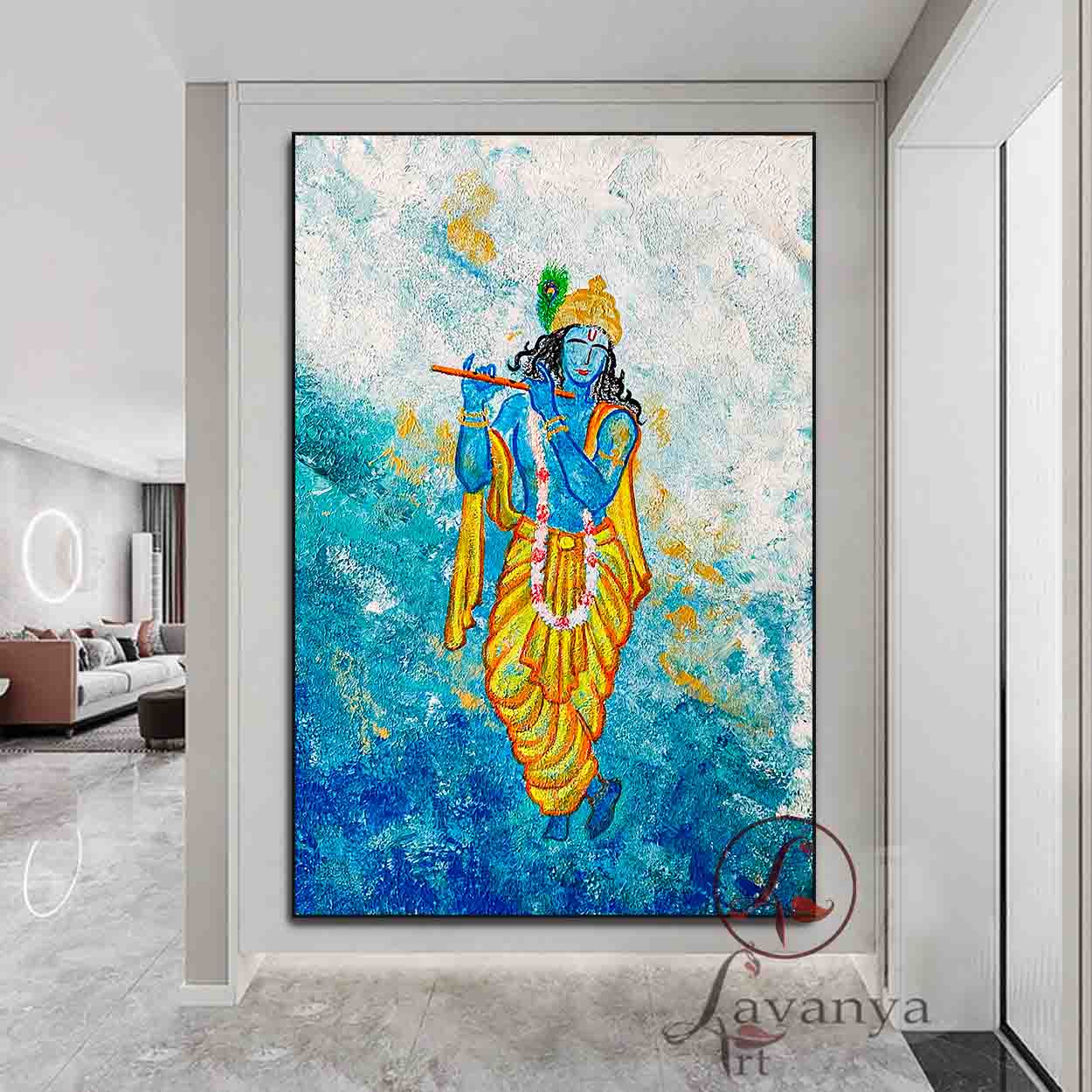 krishna Abstract Art : Govinda - krishna